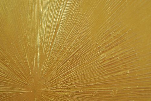 120x120cm SONNE gold Silberstreif