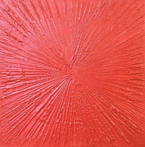 30x30cm SONNE rot Leinwand Bild modern Acryblild POP ART