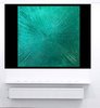 30x30cm SONNE Smaragd grün Leinwand Bild modern Acryblild POP ART